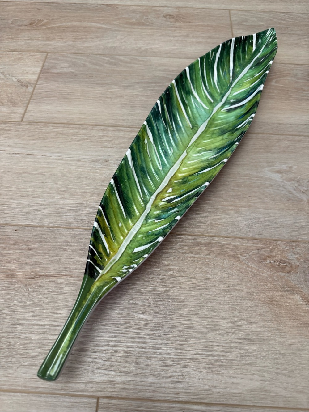 Tommy Bahama Melamine Banana Leaf / Palm Leaf Platter